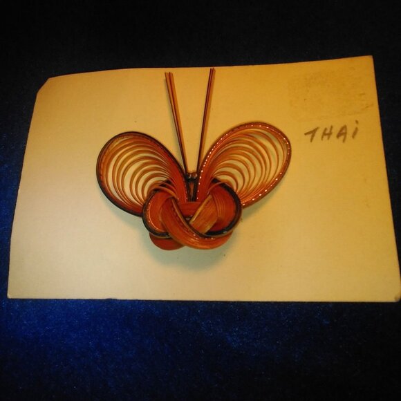 Darling Delicate Handmade In Farm Chiengrai Thailand Brown Butterfly Brooch Pin - Picture 11 of 16